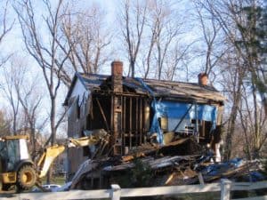 Simms house being demolished