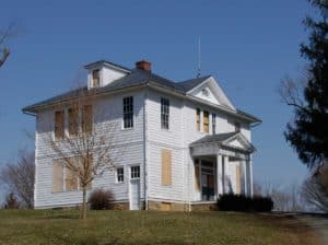 Old School after the 2007 fire in Waterford Virginia