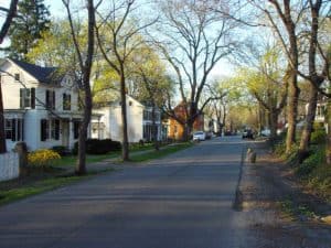 View down Second Street in Waterford Virginia