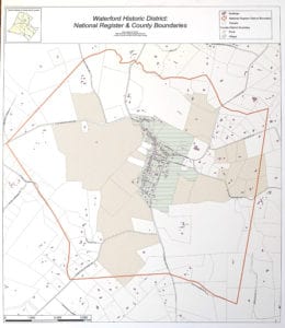 Map of the Waterford Historic District in Loudoun Coundoun VA