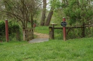 Trail head behind the Old Mill in Waterford VA